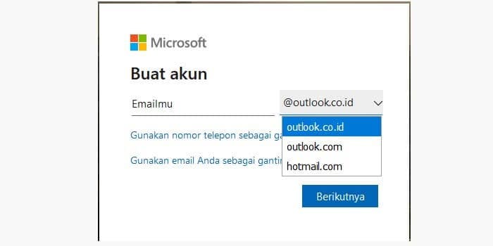 Cara Membuat Akun dari Email Microsoft Outlook atau Hotmail