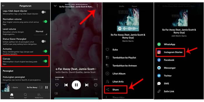 Cara Share Lagu Spotify Ke Instagram Story Dengan Background