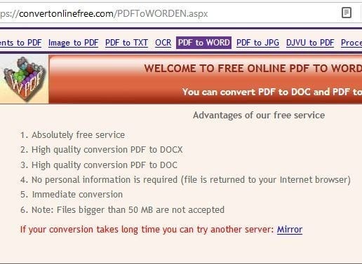 Convert Online Convert PDF to Word