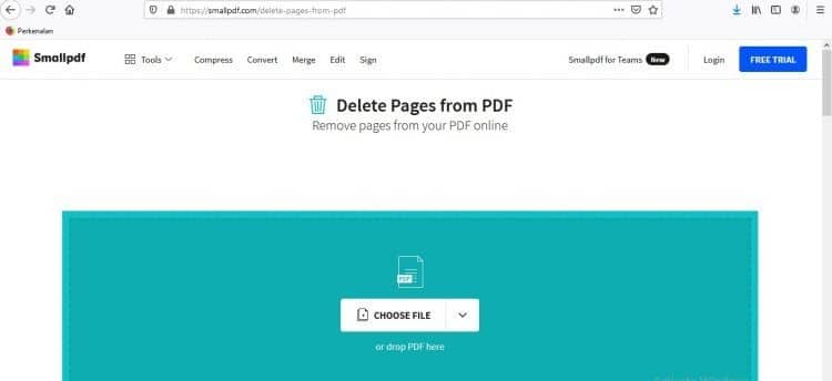 Hapus File PDF dengan SmallPDF 1