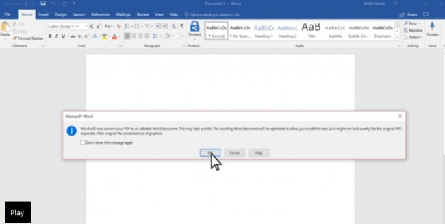 MS Office Ubah Pdf ke Word 2