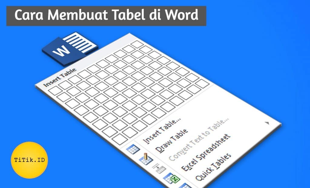 Cara Membuat Tabel di Word
