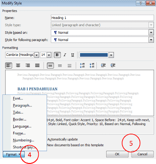 Mengubah Tampilan Daftar Isi