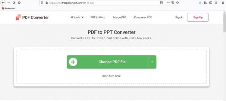 PDF ke PPT Freepdfconvert Choose PDF File