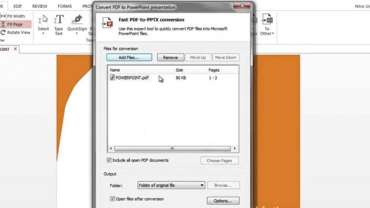 PDF ke PPT Nitro 9 Pro Add Files