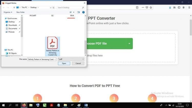 PDF ke PPT SmallPDF Open File