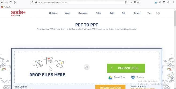 PDF ke PPT SodaPDF Choose File