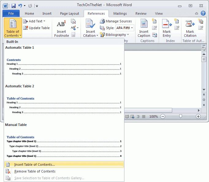 References lalu Table of Contents