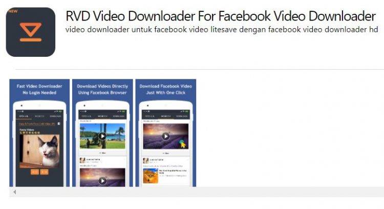 RVD Video Downloader For Facebook