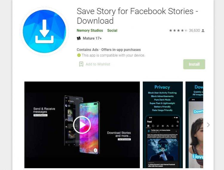 Save Story for FB Stories Download