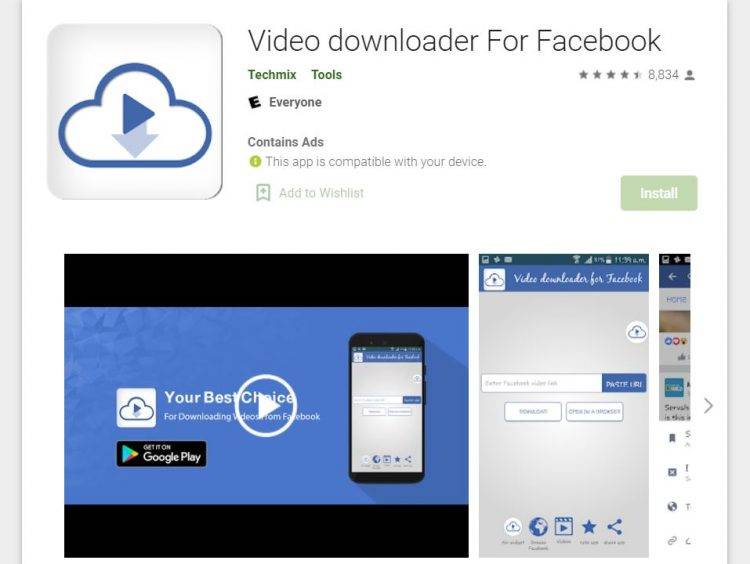 Video Downloader For Facebook by Techmix