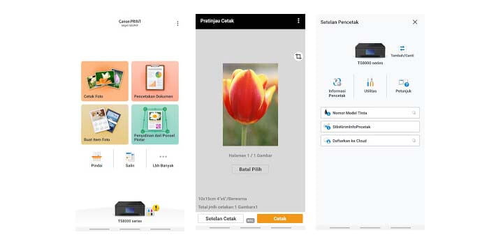 Cara Print dari HP Canon PRINT Inkjet:SELPHY