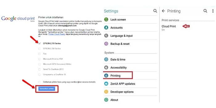 Cara Print dari HP Google Cloud Print