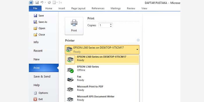 Menghubungkan Printer ke komputer Lain via wifi