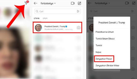 Cara Mute DM di Instagram