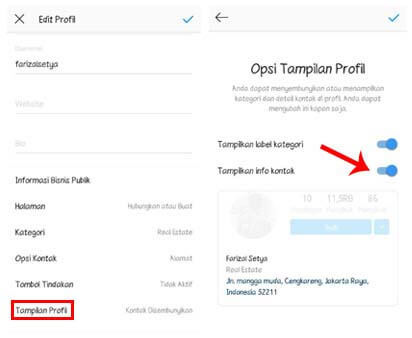 Lokasi di Bio IG Tidak Muncul