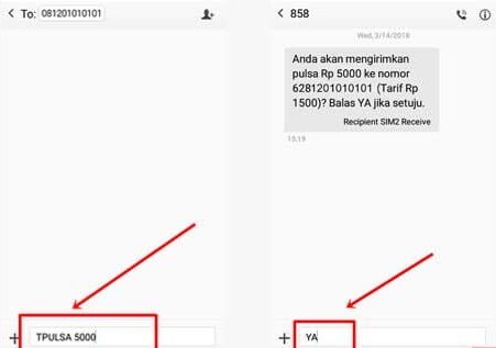 Cara Transfer Pulsa Telkomsel lewat SMS