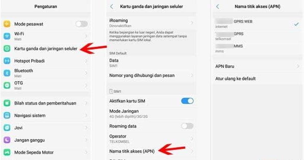 Cara setting APN Indosat di HP Android