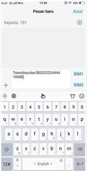Transfer Pulsa Indosat dengan SMS