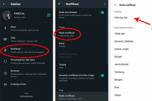 Cek Pengaturan Nada Dering WhatsApp