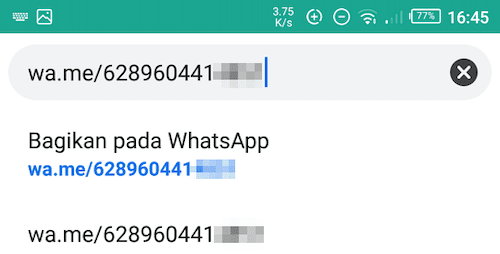Chat Tanpa Menyimpan Nomor