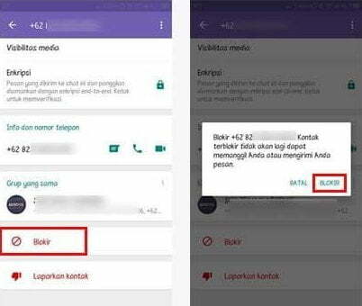 Memblokir Admin Grup WhatsApp komfirmasi