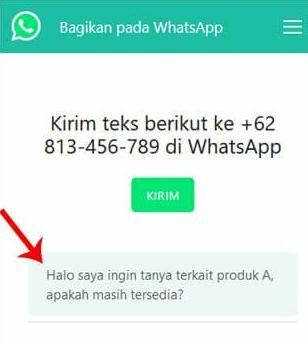 Membuat Link WhatsApp dengan Teks
