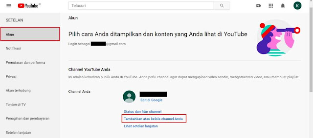 Tambahkan Channel YouTube