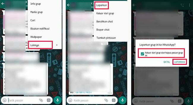 Cara Block Grup Whatsapp