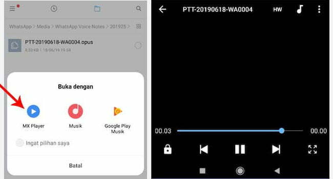 Cara Memutar VN dari WhatsApp