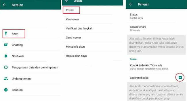 Cara Menghilangkan Centang Biru WhatsApp