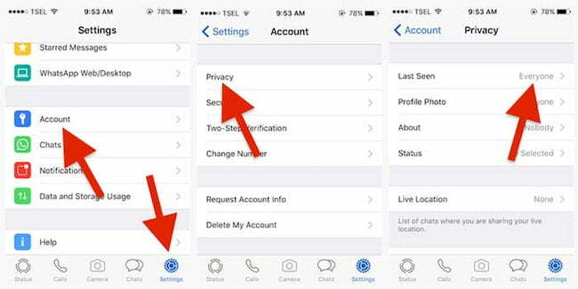 Cara Menghilangkan Last Seen WA di iPhone