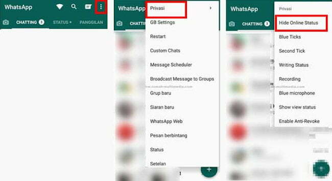 Cara Sembunyikan Last Seen di GBWhatsApp