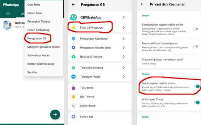 Menggunakan Aplikasi Whatsapp Mod