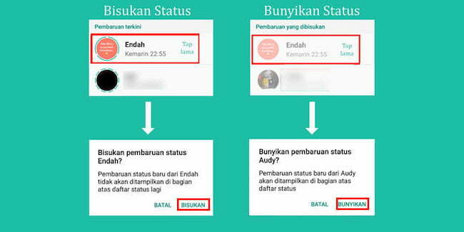 Menyembunyikan Status WA Orang Lain Agar Tidak Terlihat