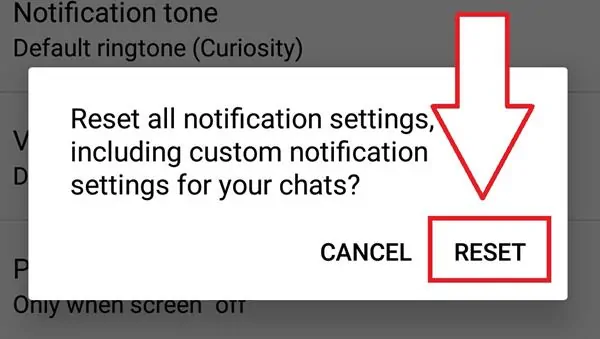 Reset Ulang Pengaturan Nada Dering