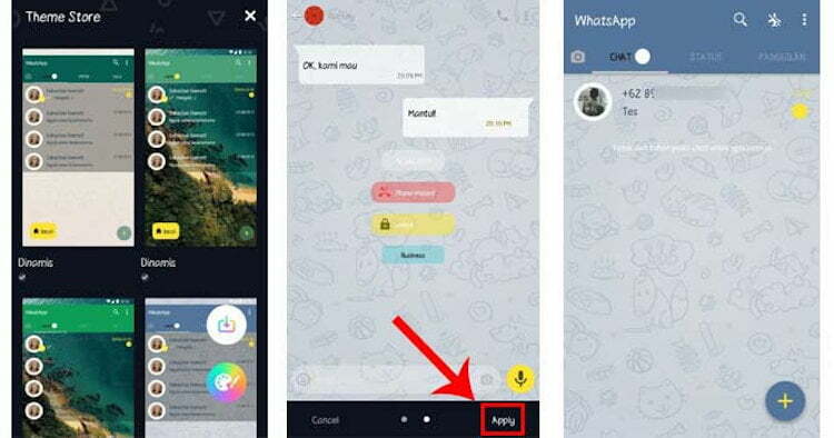 tema WhatsApp secara otomatis akan berganti